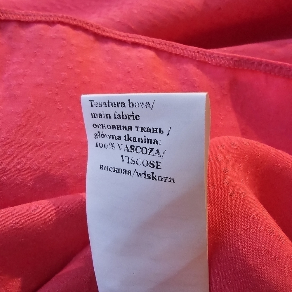 Nissa Pink Over-sized Tunic Blouse with Flutter, Viscose Fabric, Size Medium - Picture 9 of 12